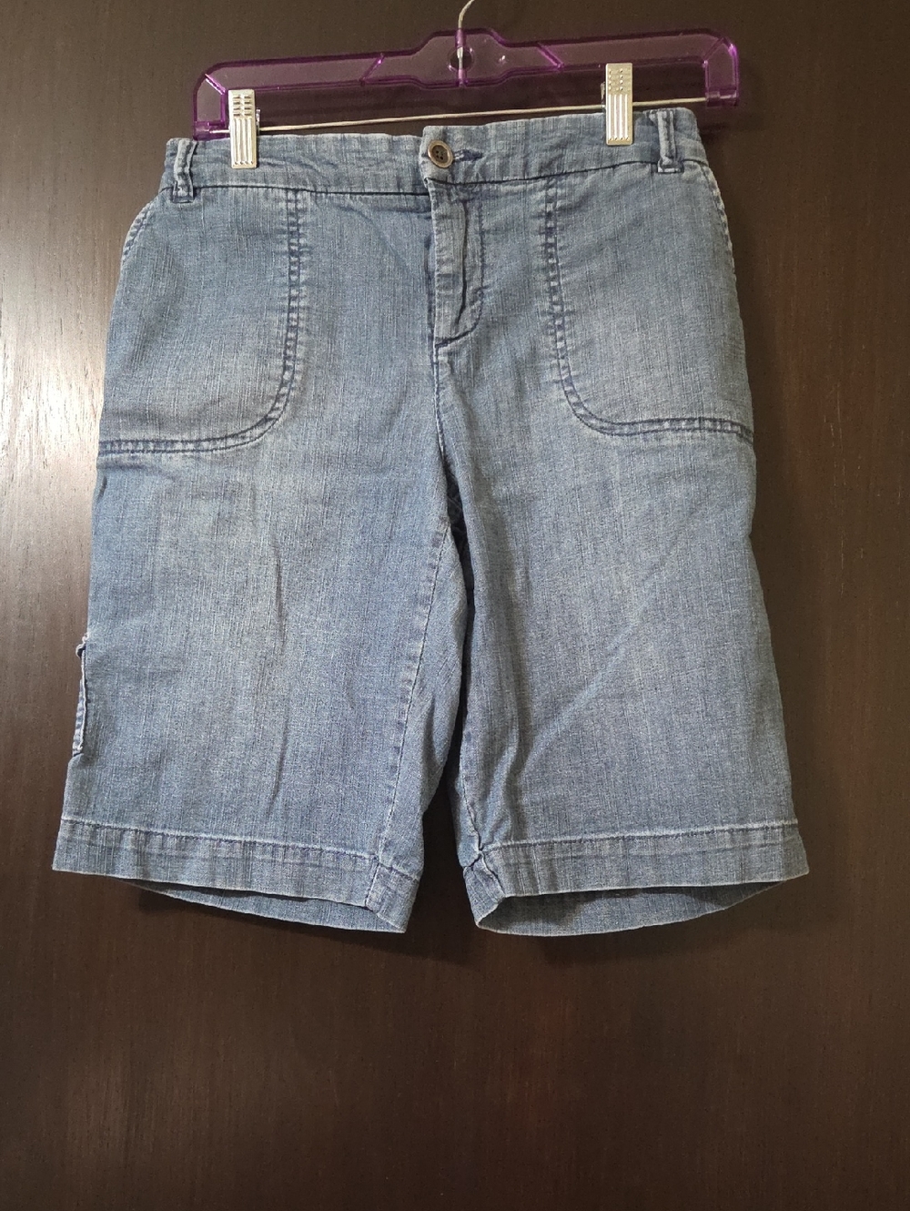 Chico's Platinum Denim ladies blue shorts size 0 unisex